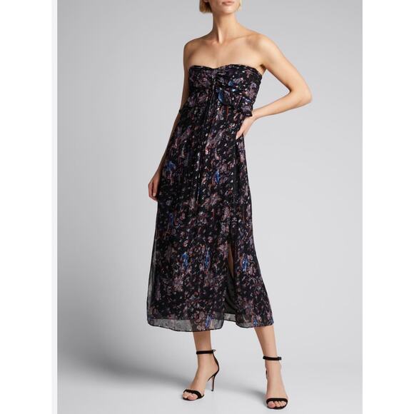 IRO Dresses & Skirts - NWT - IRO Somov Paisley Lurex Jacquard Halter Midi Dress- size 36
